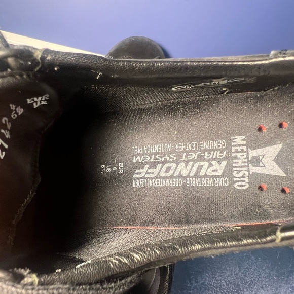 MEPHISTO Shoes Runoff Air Jet System Sneakers Walking Black Suede Women's 6.5 - Picture 9 of 9